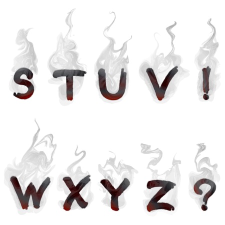illustration of  English smoking  alphabet for designのイラスト素材