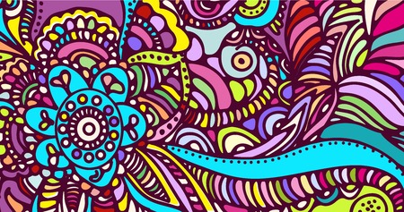 illustration of abstract pattern of a tattoo hennaのイラスト素材