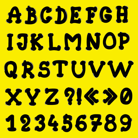 illustration of cartoon alphabet for designのイラスト素材
