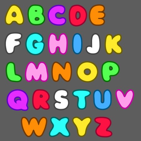 illustration of funny cartoon font for designのイラスト素材