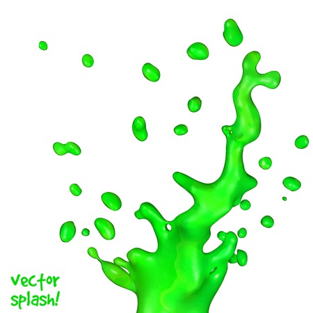 illustration of isolated green splashes for designのイラスト素材