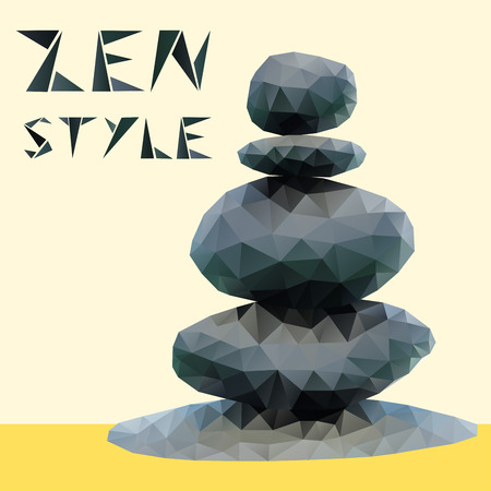 stones in a zen style for a visual relaxation - good background for a site or the menuのイラスト素材