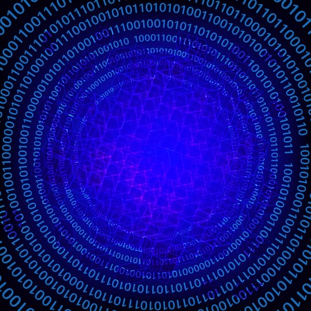 futuristic background with digital binary code for designの写真素材