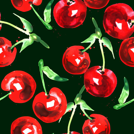 seamless cherry pattern