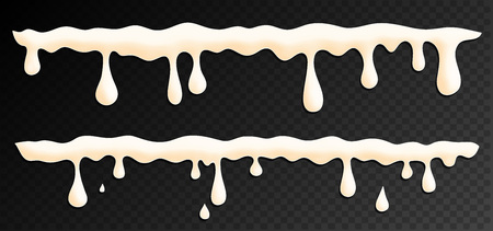 Isolated milk smudges and drops.のイラスト素材