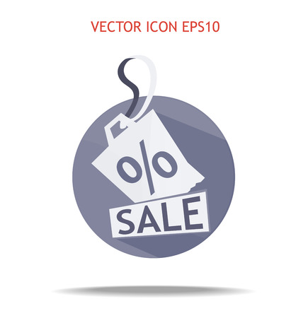 Round discount coupon icon for sale. Stock illustration for design on white backgroundのイラスト素材