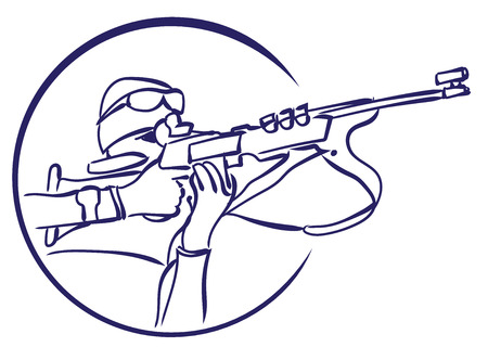 Biathlon . stock illustration for designのイラスト素材