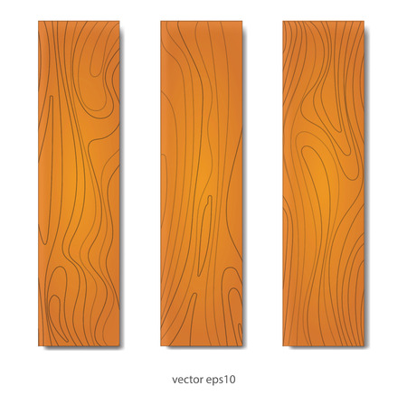set of wood boards on white background.のイラスト素材