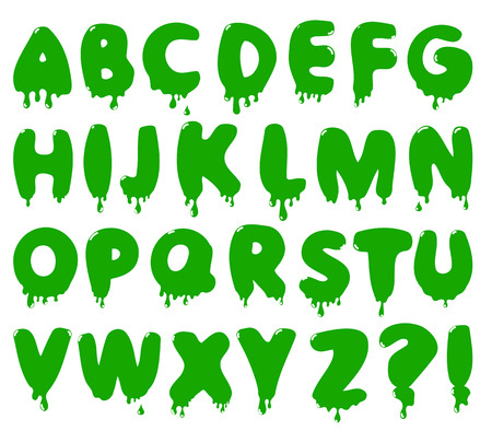 Smudge cartoon font. Stock  alphabet for Halloween designのイラスト素材