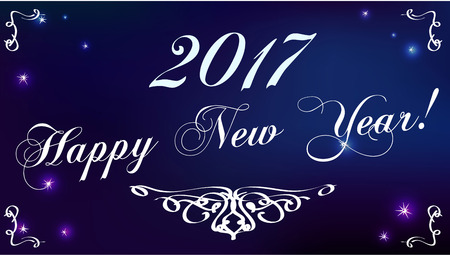 Happy New Year background. Holiday Vector Illustration. Vintage compositionのイラスト素材