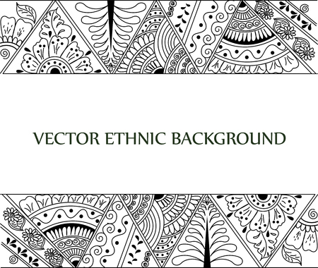 Vector abstract tattoo background. Isolated ethnic pattern for design.のイラスト素材