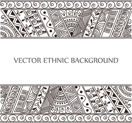 Vector abstract tattoo background. Isolated ethnic pattern for design.のイラスト素材