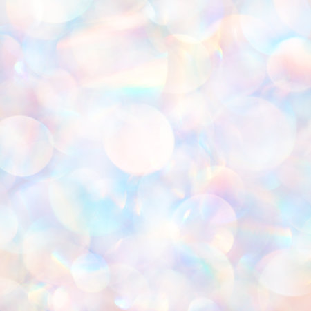 Shining in sunlight pearlescent multiple lens flare bokeh texture backgroundの写真素材