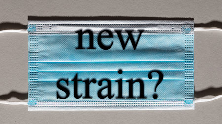 Scary question about new coronavirus strain. Covid-19 SARS-CoV-2 or nCoV mutation conceptの写真素材