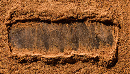 Metal surface cleaned of orange dust