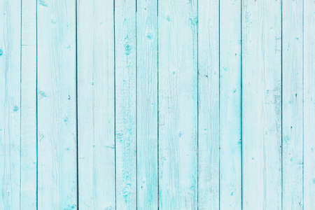 Light blue painted old planks texture backgroundの写真素材