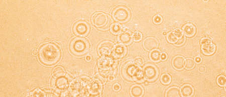 Drops on the water surface over the sandの写真素材