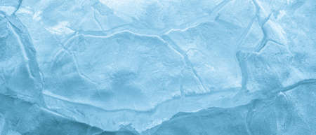 Blue cracked ice texture backgroundの写真素材