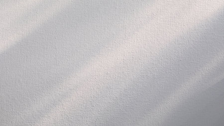 Sunlight beams on white primed artist canvas. Texture background.の写真素材