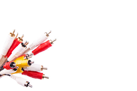 Cable connectors isolated on white background