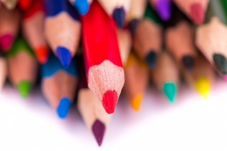 Colour pencils isolated on white background  Back to school concept の写真素材