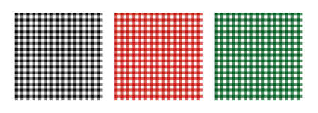 A set of vector abstract seamless patterns. The Vichy cage. Suitable for Easter backgrounds, textile printing, wrapping paper.のイラスト素材