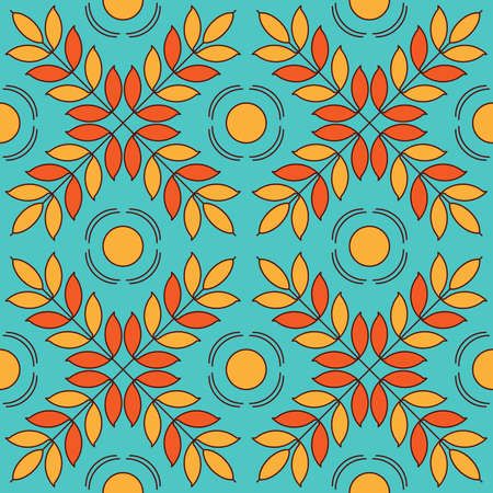 Seamless pattern of simple repeating shapes. Suitable for textiles, wrapping paper, scrapbooking. Vector.のイラスト素材