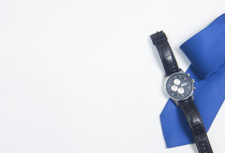 Mens accessories on white backgroundの写真素材