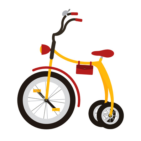 Tricycle on white background. Isolated bycicle for kid.のイラスト素材