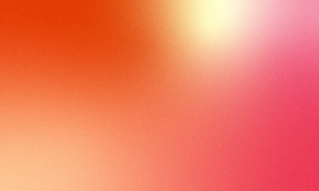 Abstract gradient blurred background with grainy Texture overlay. Noise effect. Flashes yellow, red,...