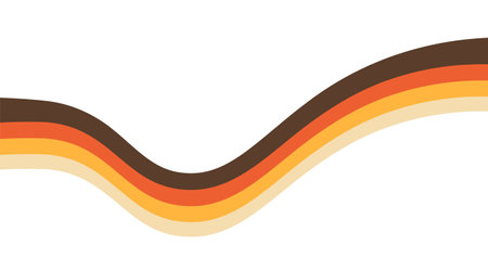 Retro vintage stripes background of the 70s style.のイラスト素材