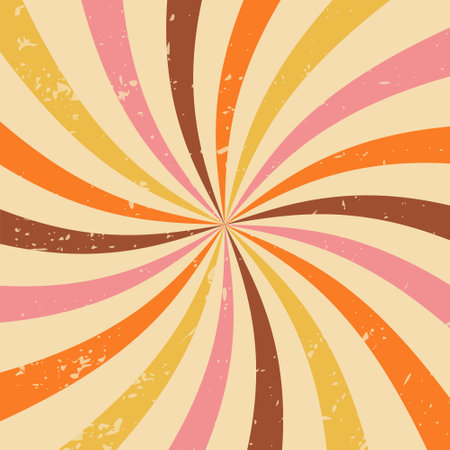 Retro groovy striped background of the 70s styleのイラスト素材