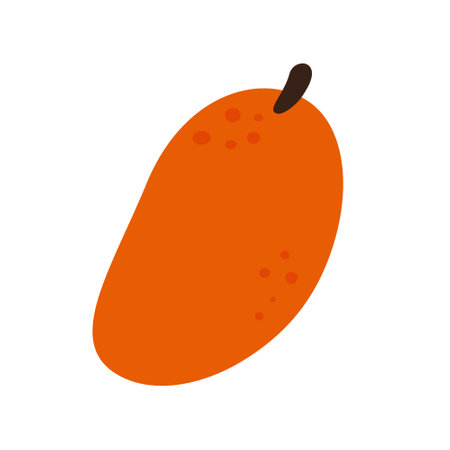 Mango exotic fruit vegetarian vitamin healthy food iconのイラスト素材