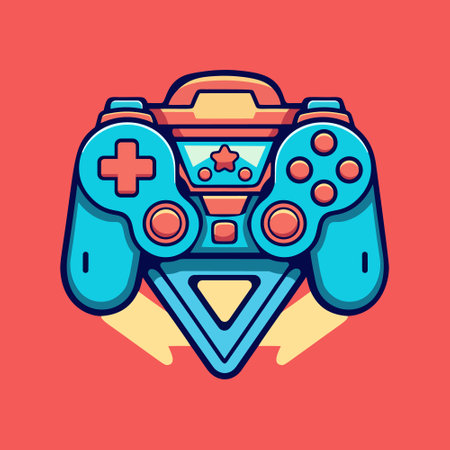 Abstract bright color Joystick deviceのイラスト素材