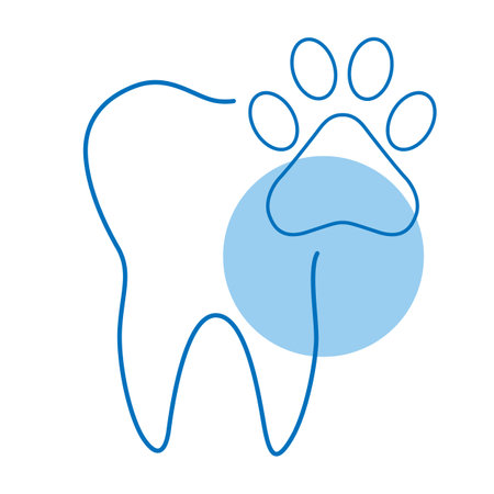 Pet Tooth icon stroke lineのイラスト素材