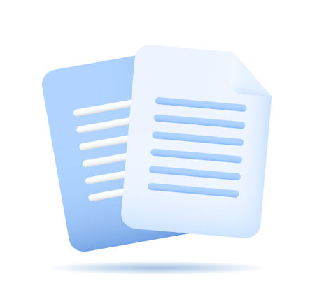 Documents icon. Stack of paper sheetsのイラスト素材