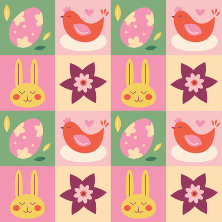 Minimalist Easter geometric patternのイラスト素材