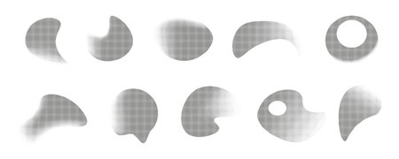 Halftone Y2k abstract fluid shape setのイラスト素材