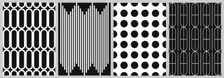 Brutalist Geometric shape pattern background templateのイラスト素材