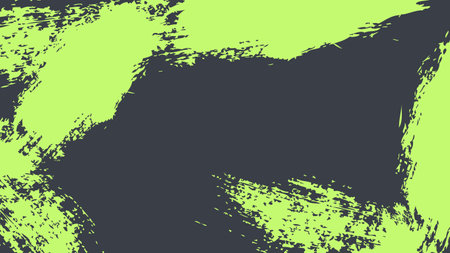 Colorful Grunge Background with Bright Green Brush Strokeのイラスト素材