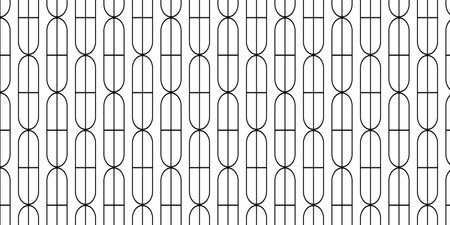 Black Line Geometric shape on white Background Pattern