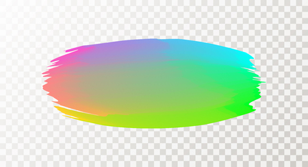 Soft color brashstroke banner. Rainbow watercolor or acrylic paint design element for presentations, flyers or poster.のイラスト素材