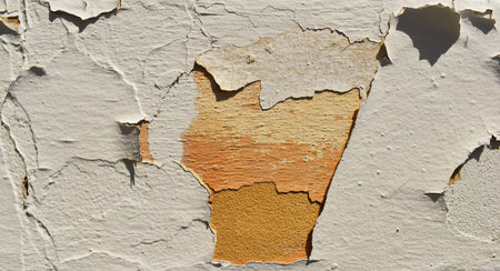 Old wall with peeling paint. Background texture. Close-up.の写真素材