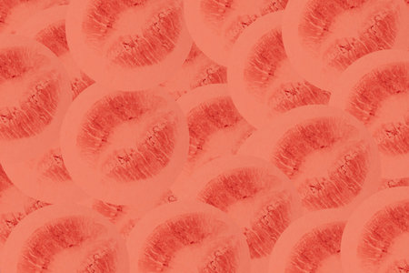 Watermelon slices pattern in red tone. Abstract background and texture for design.