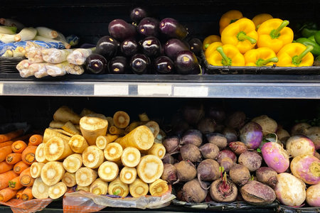 Vegetables in the supermarket. Vegetables in the supermarket.