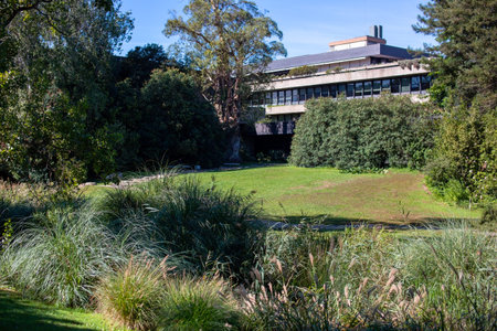 A view of the campus of the University of Melbourne, Australia.