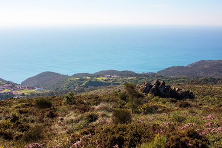 Landscape of the coast of the island of Sardinia, Italyの写真素材