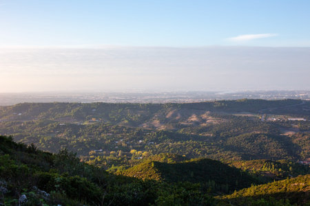 View from the top of the mountainの写真素材