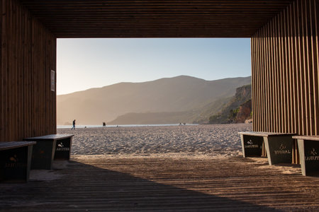 Beach in the morningのeditorial素材