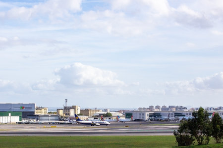 view of Lisbon airportのeditorial素材